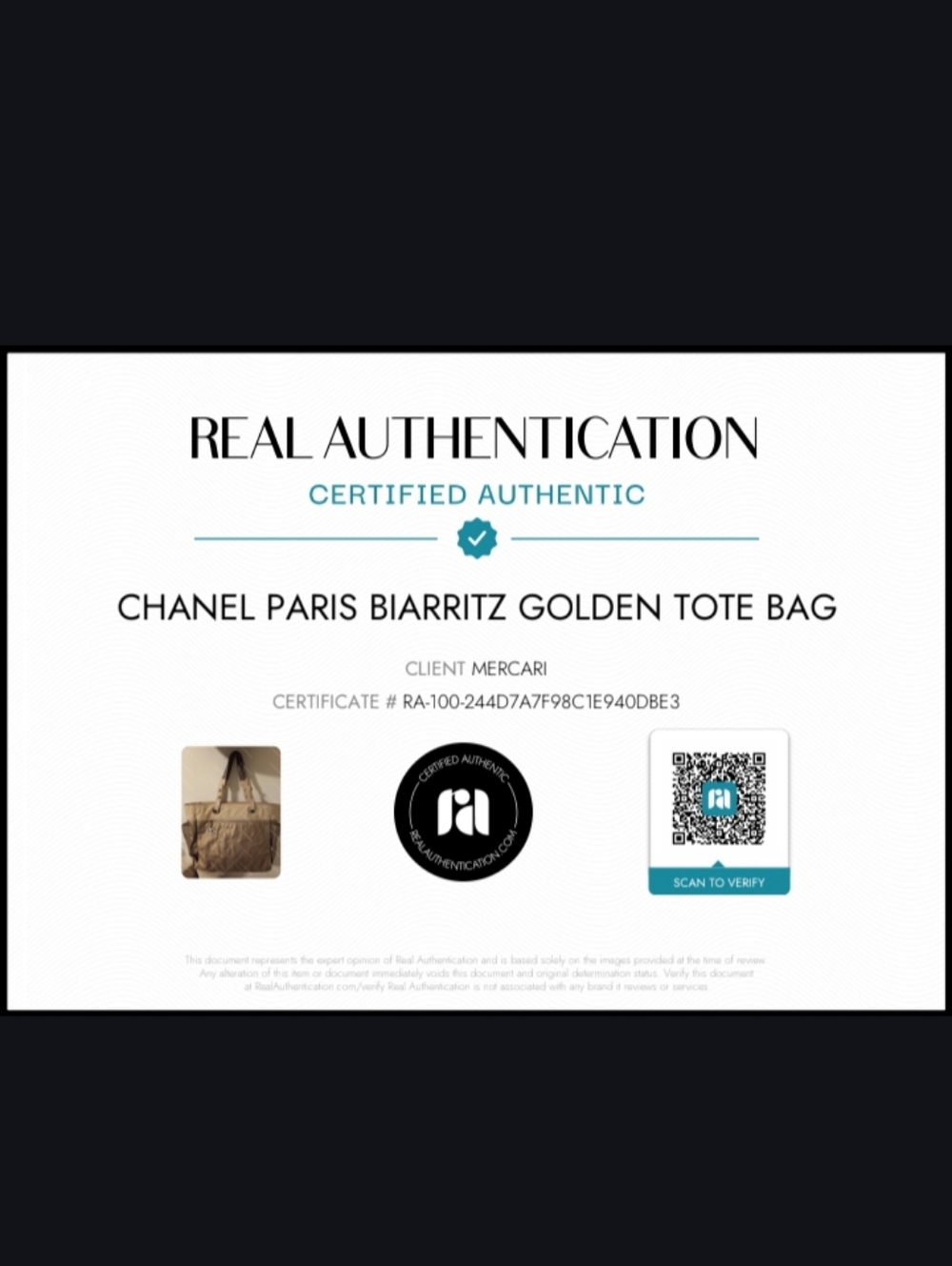 CHANEL Paris Biarritz Golden Tote Bag - Picture 15 of 15